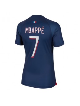 Ženski Nogometna dresi replika Paris Saint-Germain Kylian Mbappe #7 Domači 2023-24 Kratek rokav